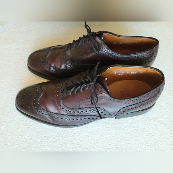 Allen Edmonds Fairhaven Mens Wingtip Dress Shoes Size 8 Dark brown/mahog… - Picture 4 of 16